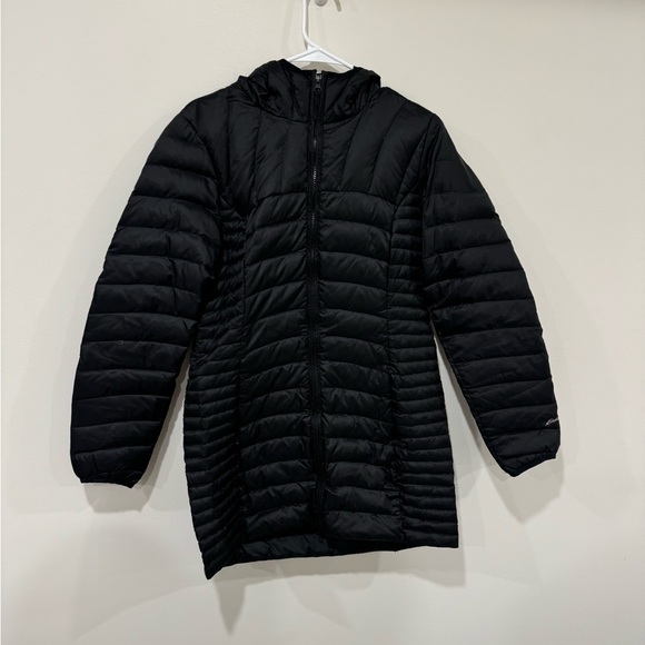 Eddie Bauer Down Black Long Puffy Parka Jacket Size M - Picture 1 of 10